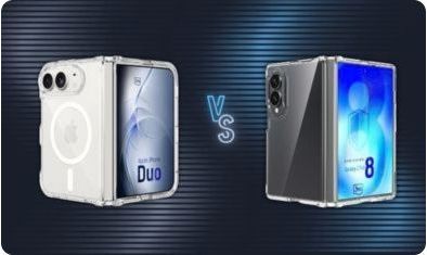 Samsung Z fold 8 w etui LiqForce MagCase™ zestawiony do iphone duo w tym samym etui.