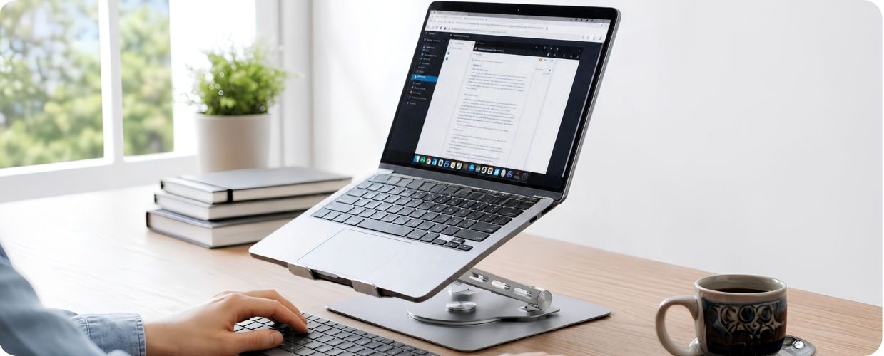 Dlaczego warto kupić podstawkę pod laptopa? Kręgosłup, chłodzenie i przepisy BHP od 2024 roku