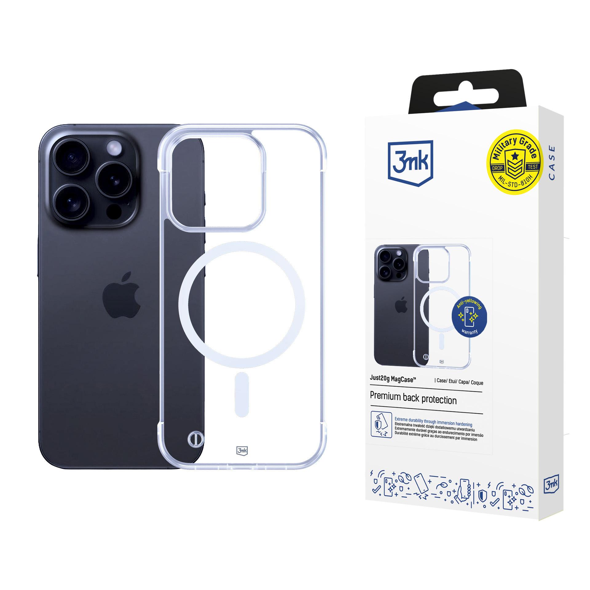 Ultralekkie etui na Apple iPhone 16 Pro - 3mk Just20g MagCase™