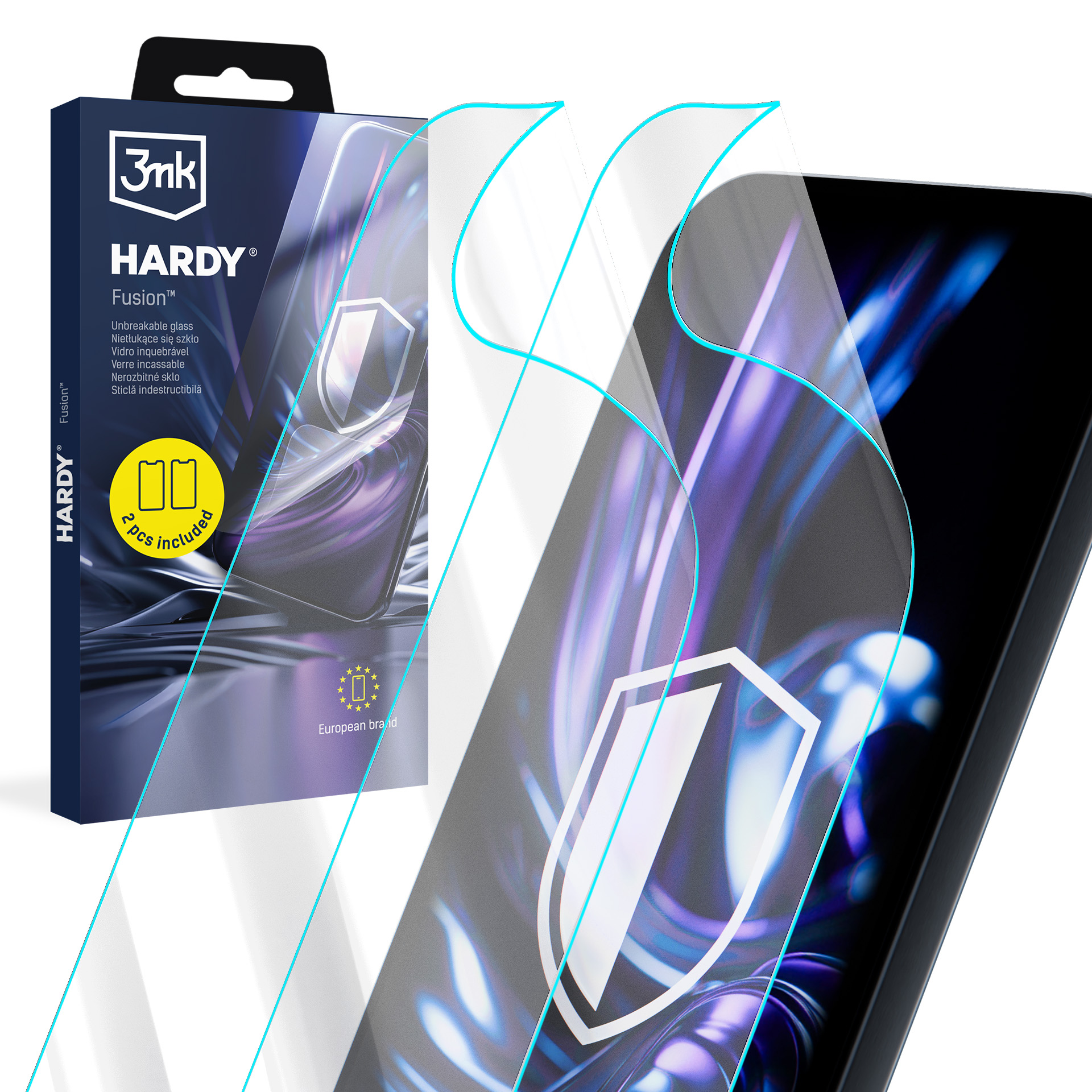 2x Szkło hybrydowe na Apple iPhone 17 Pro - 3mk HARDY® Fusion™