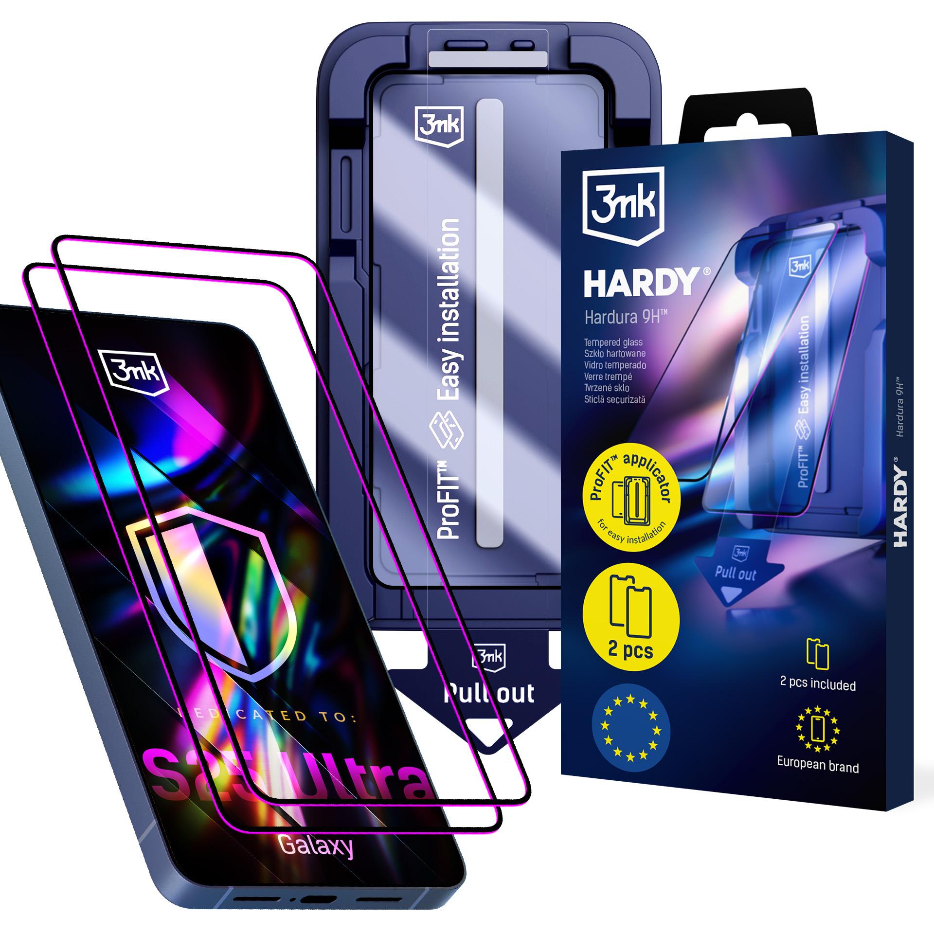 2x Szkło hartowane z aplikatorem na Samsung Galaxy S25 Ultra - 3mk HARDY® Hardura 9H™