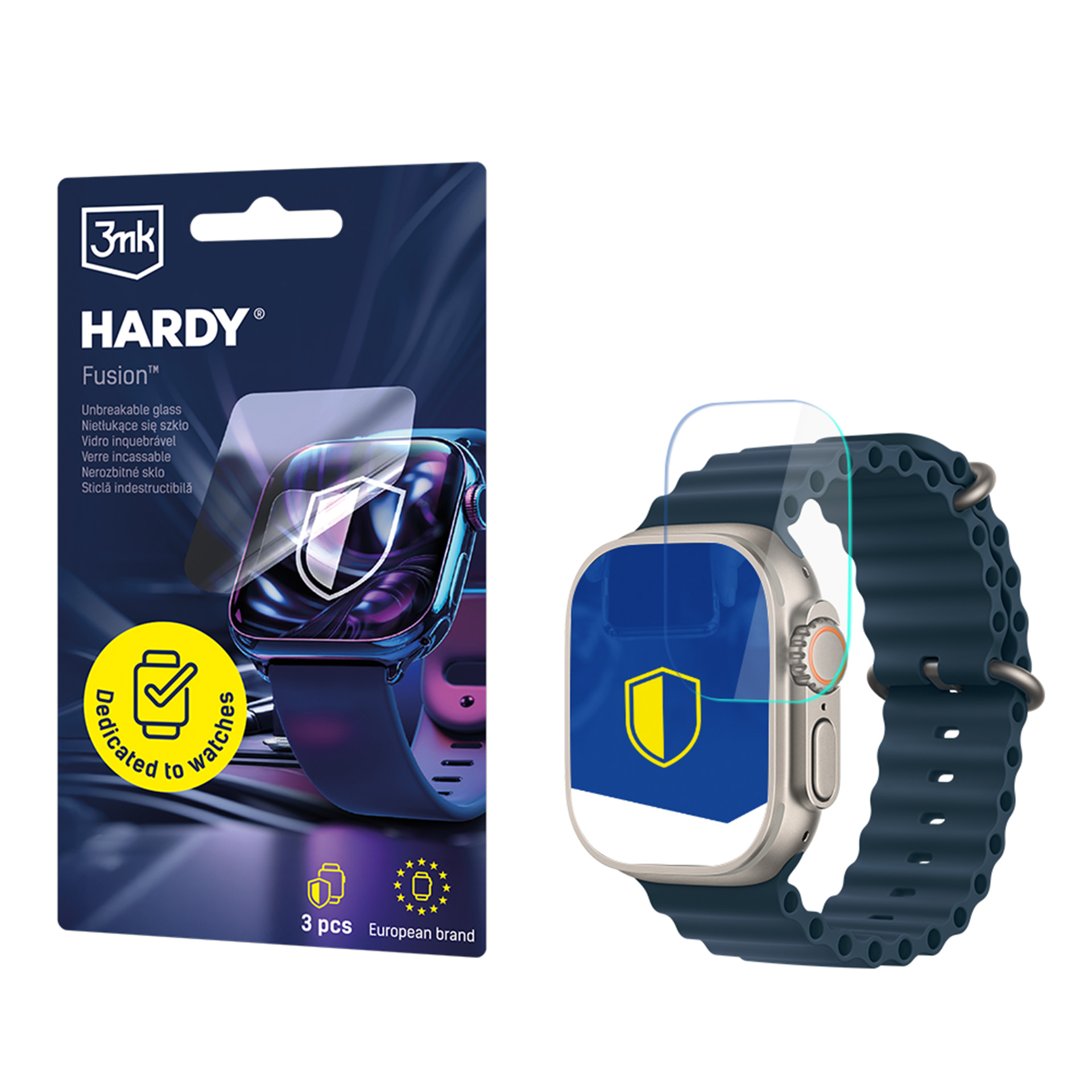 Szkło hybrydowe na smartwatch Apple Watch Ultra/ Ultra 2/ Ultra 3 - 3mk HARDY® Fusion Watch Protection™