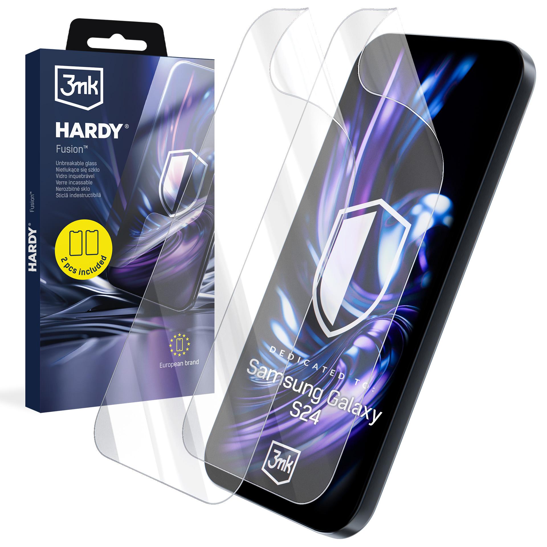 2x Szkło hybrydowe na Samsung Galaxy S24 - 3mk HARDY® Fusion™