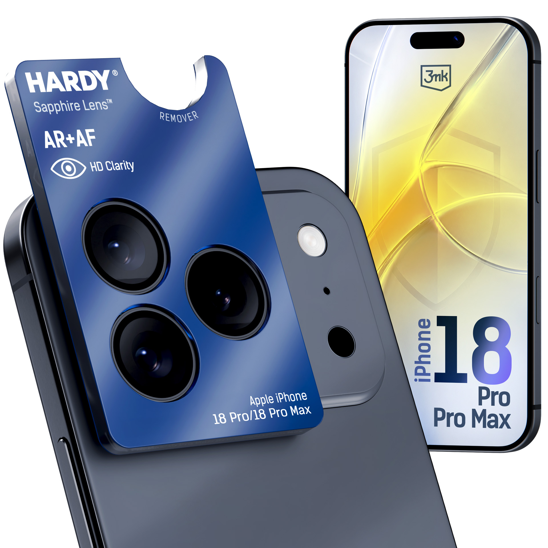 Szkło szafirowe na obiektyw Apple iPhone 18 Pro / 18 Pro Max - 3mk HARDY® Sapphire Lens™