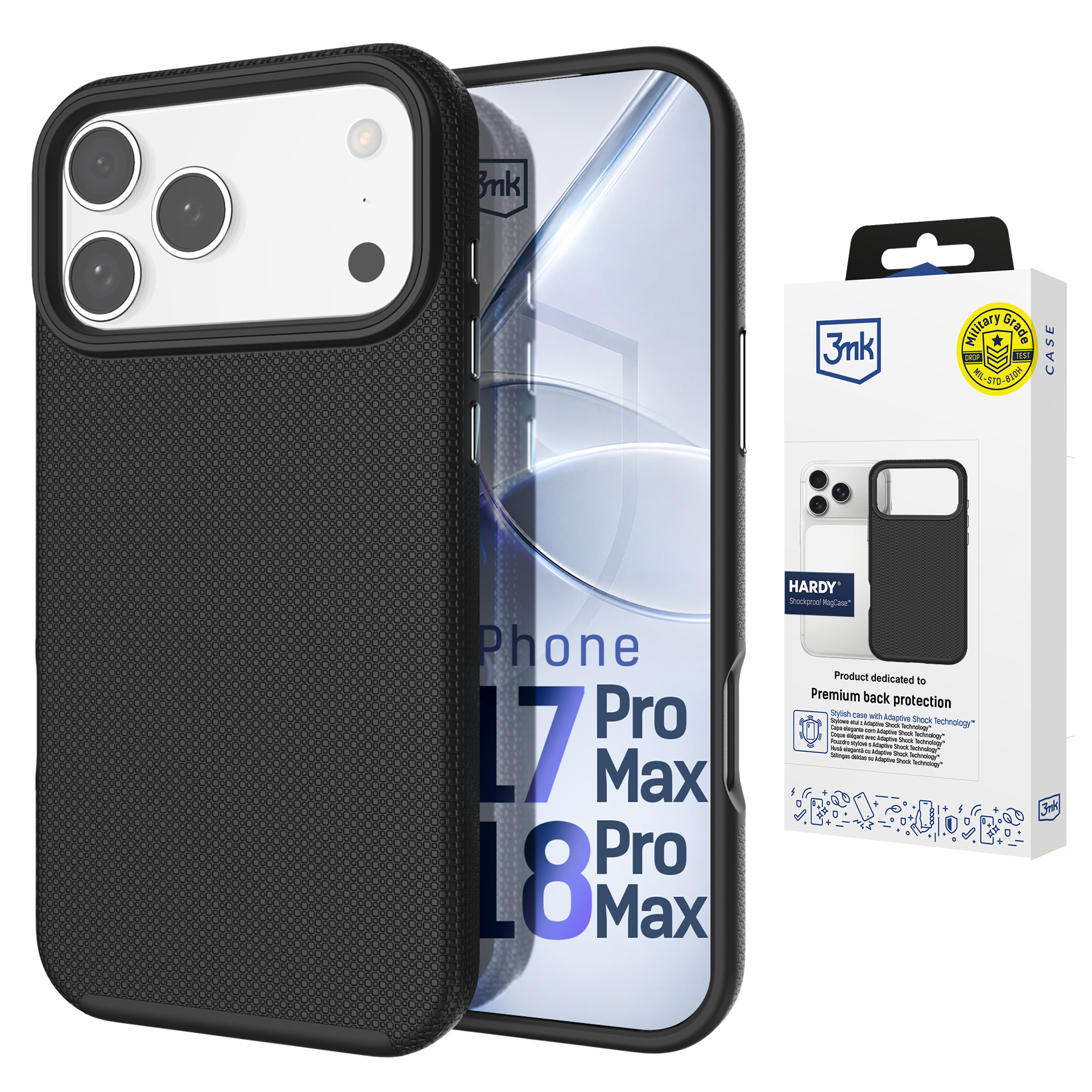 Wzmocnione etui z MagSafe na Apple iPhone 17 Pro Max/ 18 Pro Max - 3mk HARDY® Shockproof MagCase™ z AST™