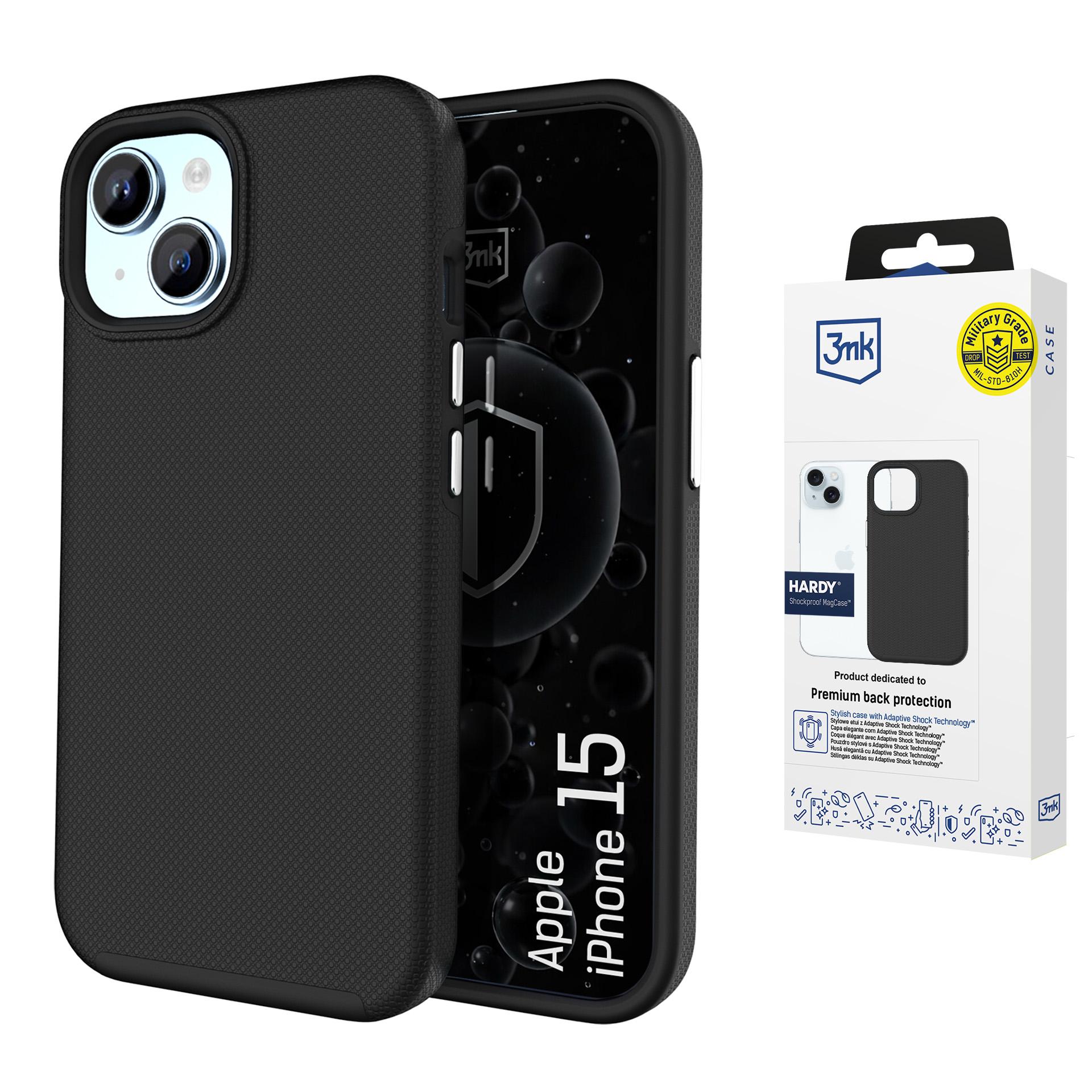 Wzmocnione etui z MagSafe na Apple iPhone 15 - 3mk HARDY® Shockproof MagCase™ z AST™