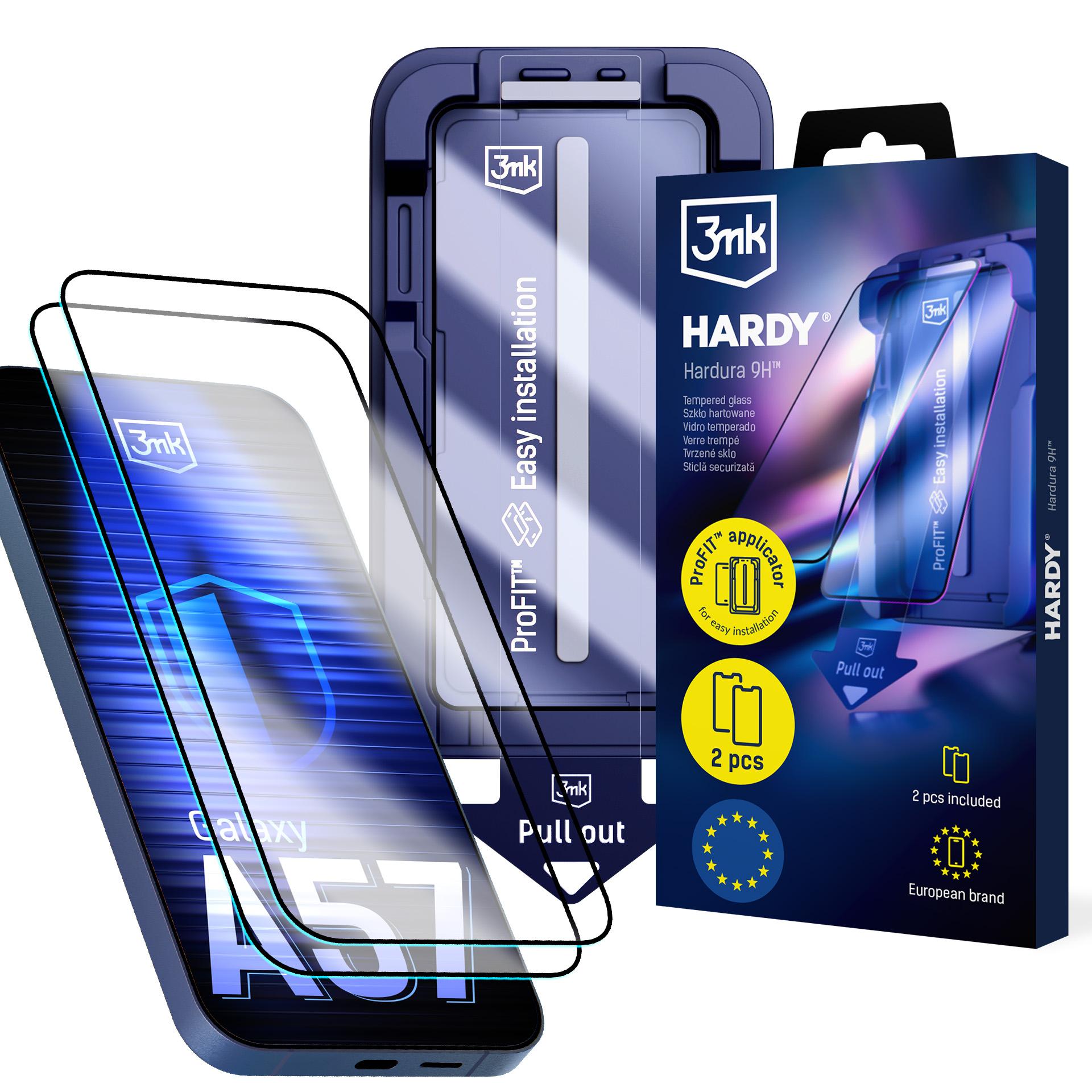 2x Szkło hartowane z aplikatorem na Samsung Galaxy A37/ Galaxy A57 - 3mk HARDY® Hardura 9H™