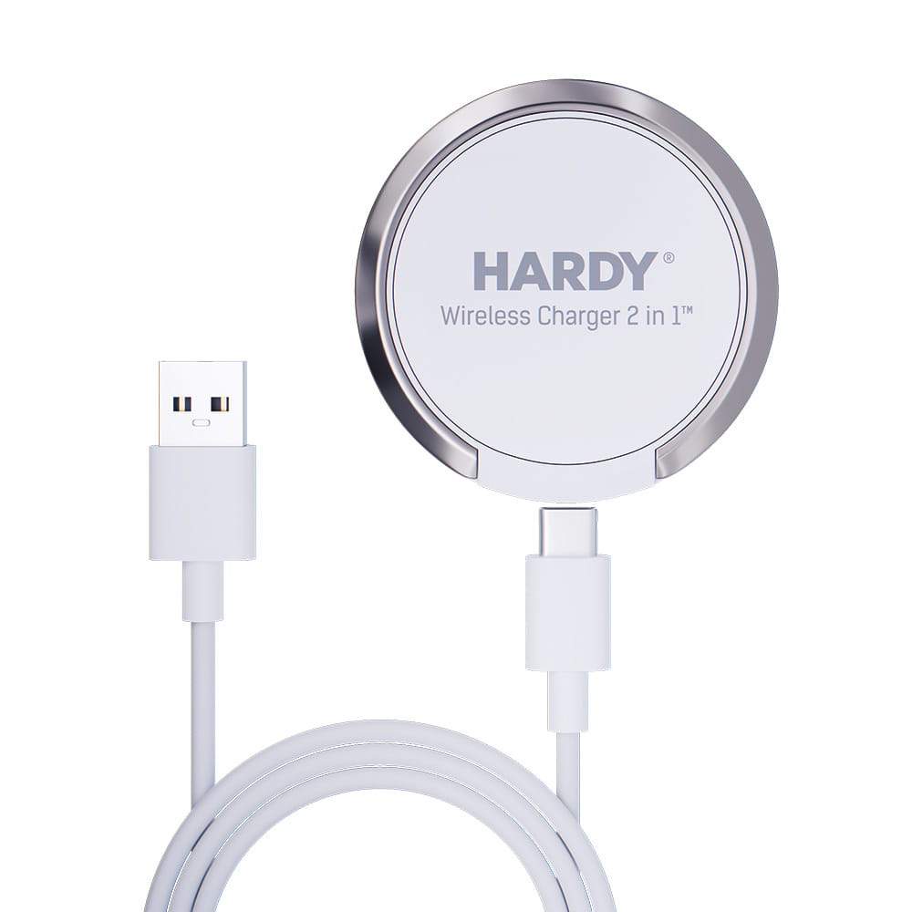 Ładowarka indukcyjna 3mk HARDY® Wireless Charger 2 in 1™ 15W White