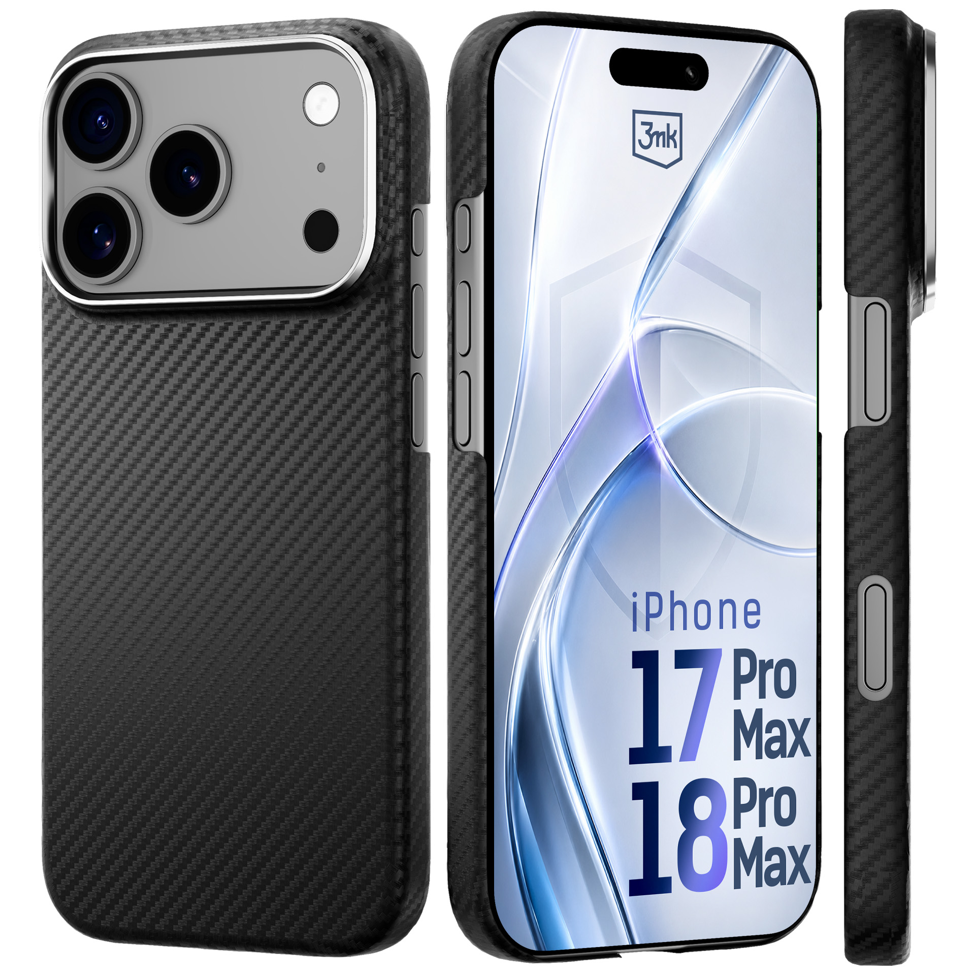 Etui z włókna aramidowego z MagSafe na Apple iPhone 17 Pro Max/ 18 Pro Max - 3mk HARDY® Aramid MagCase™