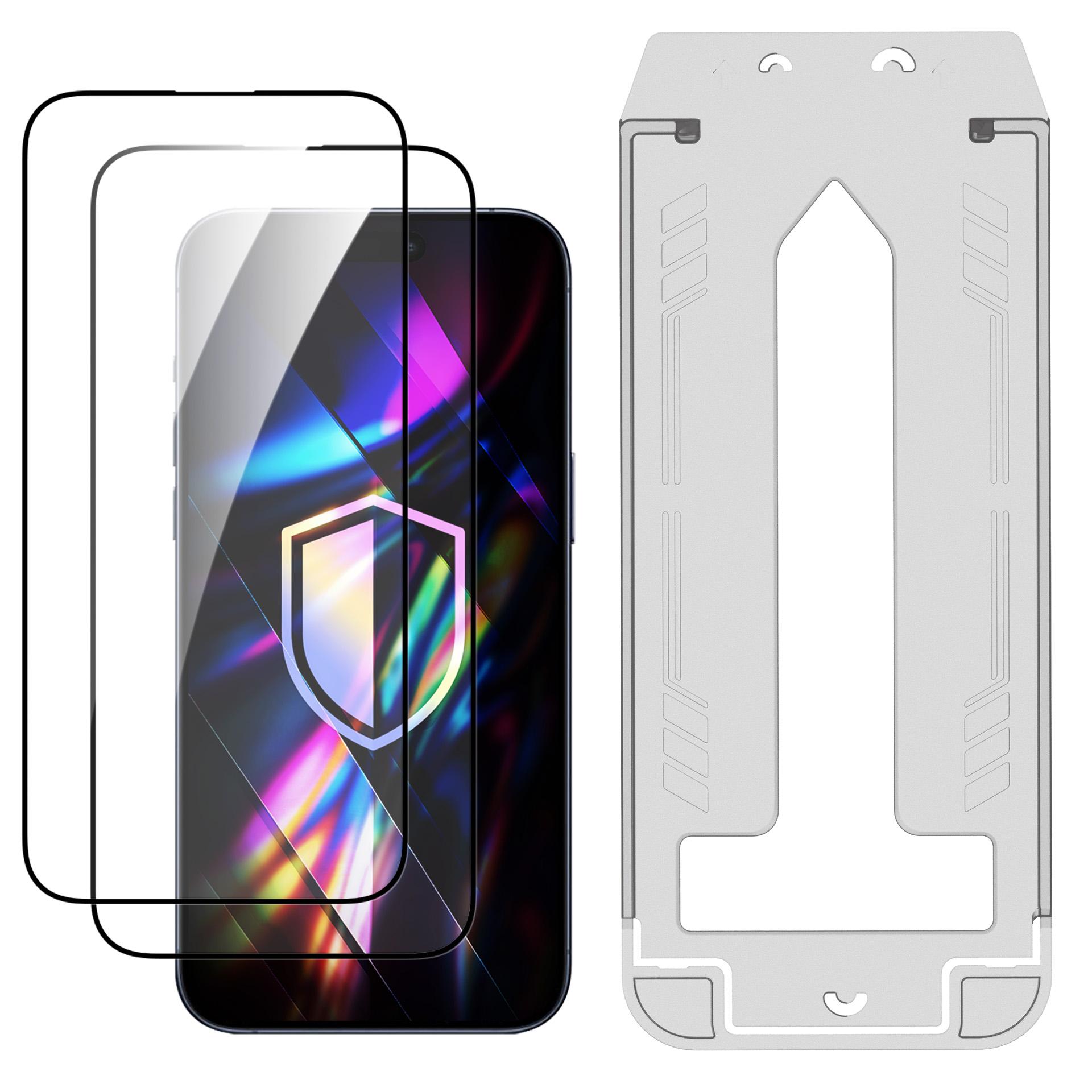 2x Szkło hartowane z aplikatorem na Apple iPhone 15 Pro Max - 3mk HARDY® Hardura 9H™