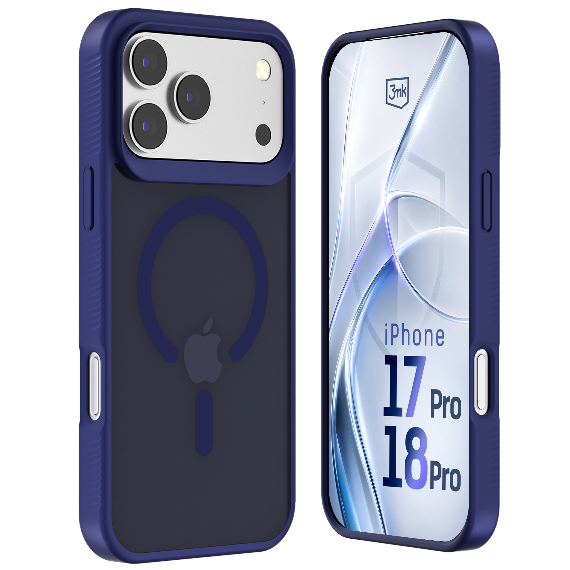 Przydymione etui z MagSafe na Apple iPhone 17 Pro/ 18 Pro - 3mk HARDY® Hazy MagCase™ Blue