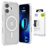 Przydymione etui z MagSafe na Apple iPhone 17 - 3mk HARDY® Hazy MagCase™ White