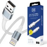Kabel 2m 12W 5V/2.4A QC 3.0 3mk Hyper Cable N-SERIES USB-A to Lightning 12W™ White