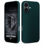 Etui silikonowe na Apple iPhone 17 - 3mk HARDY® Mellow Case™ Dark Green