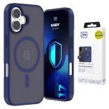 Przydymione etui z MagSafe na Apple iPhone 17 - 3mk HARDY® Hazy MagCase™ Blue
