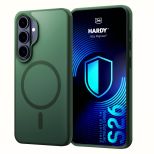 Przydymione etui z MagSafe na Samsung Galaxy S26 - 3mk HARDY® Hazy MagCase™ Green
