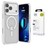 Przydymione etui z MagSafe na Apple iPhone 17 Pro Max/ 18 Pro Max - 3mk HARDY® Hazy MagCase™ White