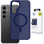 Przydymione etui z MagSafe na Samsung Galaxy S25 - 3mk HARDY® Hazy MagCase™ Blue