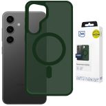 Przydymione etui z MagSafe na Samsung Galaxy S24 - 3mk HARDY® Hazy MagCase™ Green