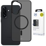 Przydymione etui z MagSafe na Samsung Galaxy A37 - 3mk HARDY® Hazy MagCase™ Black