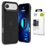 Przydymione etui z MagSafe na Apple iPhone Air - 3mk HARDY® Hazy MagCase™ Black