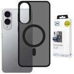 Przydymione etui z MagSafe na Samsung Galaxy S25 Edge - 3mk HARDY® Hazy MagCase™ Black