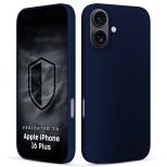 Etui silikonowe na Apple iPhone 16 Plus - 3mk HARDY® Mellow Case™ Dark Blue
