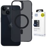 Przydymione etui z MagSafe na Apple iPhone 13/14 - 3mk HARDY® Hazy MagCase™ Black