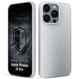Etui silikonowe z MagSafe na Apple iPhone 15 Pro - 3mk HARDY® Mellow MagCase™ Silver-White