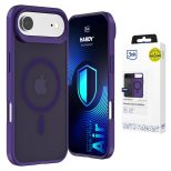 Przydymione etui z MagSafe na Apple iPhone Air - 3mk HARDY® Hazy MagCase™ Purple