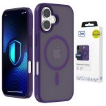 Przydymione etui z MagSafe na Apple iPhone 16 - 3mk HARDY® Hazy MagCase™ Purple