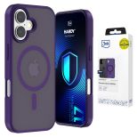 Przydymione etui z MagSafe na Apple iPhone 17 - 3mk HARDY® Hazy MagCase™ Purple