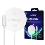 Ładowarka indukcyjna 25W MagSafe Qi2.2 3mk incharge® Align 25W™ for Apple biała