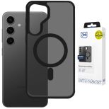 Przydymione etui z MagSafe na Samsung Galaxy S25 FE - 3mk HARDY® Hazy MagCase™ Black