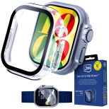 Etui ze szkłem hartowanym na Apple Watch Ultra/ Ultra 2/ Ultra 3 - 3mk Satin Armor WatchCase+™ Clear