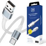 Kabel 1m 18W 9V/2A QC 3.0 3mk Hyper Cable N-SERIES USB-A to USB-C™ White