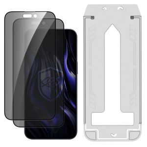 2x Szkło prywatyzujące z aplikatorem na Apple iPhone 14 Pro - 3mk Hardy Privzone 9H