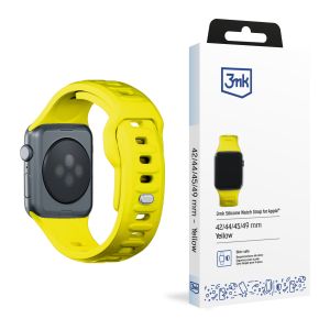 Pasek na Apple Watch 42/44/45/49 mm Yellow - 3mk Silicone Watch Strap