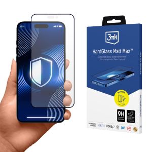 Matowe szkło hartowane na Apple iPhone 16 Pro - 3mk HardGlass Matt Max