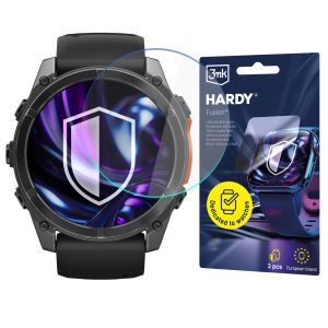 Szkło hybrydowe na smartwatch Garmin Fenix 8 Pro 51mm (Amoled, MicroLED) - 3mk HARDY® Fusion Watch Protection™