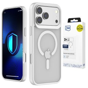 Przydymione etui z MagSafe na Apple iPhone 17 Pro - 3mk HARDY® Hazy MagCase™ White