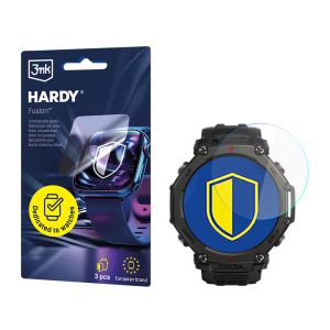 Szkło hybrydowe na smartwatch Amazfit T-Rex 3 Pro 44mm - 3mk HARDY® Fusion Watch Protection™
