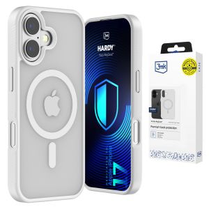 Przydymione etui z MagSafe na Apple iPhone 17 - 3mk HARDY® Hazy MagCase™ White