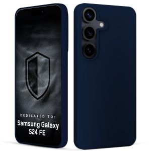 Etui silikonowe na Samsung Galaxy S24 FE - 3mk HARDY® Mellow Case™ Dark Blue