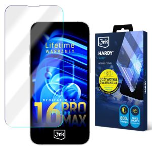 Superwytrzymała folia na Apple iPhone 16 Pro Max - 3mk HARDY® Tectra™ (dożywotnia gwarancja)