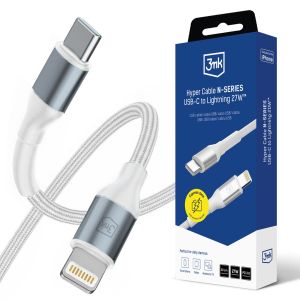 Kabel 50cm 27W 9V/3A PD 3.0 3mk Hyper Cable N-SERIES  USB-C to Lightning 27W™ White
