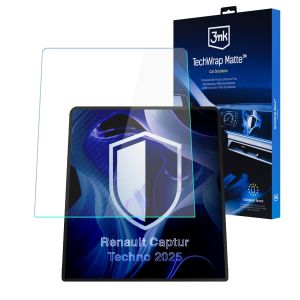 Matowa folia ochronna na ekran nawigacji do Renault Captur Techno Eco-G 100 g. 2025 - 3mk TechWrap Matte™ Center Display