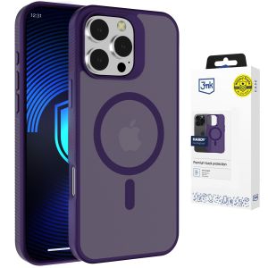 Przydymione etui z MagSafe na Apple iPhone 16 Pro Max - 3mk HARDY® Hazy MagCase™ Purple