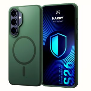 Przydymione etui z MagSafe na Samsung Galaxy S26 - 3mk HARDY® Hazy MagCase™ Green