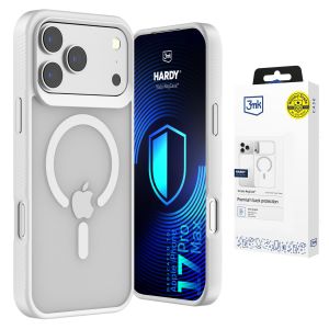 Przydymione etui z MagSafe na Apple iPhone 17 Pro Max - 3mk HARDY® Hazy MagCase™ White